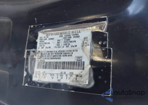 1999 Ford Ranger Xl/Xlt из США, поврежденный, VIN 1FTYR10C5XPB96382